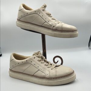 Crown Cream Men's Leather Sneakers size 8 1/2